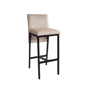 Banqueta Nápoles B330 Compoarte Preto/Bege Metalizado