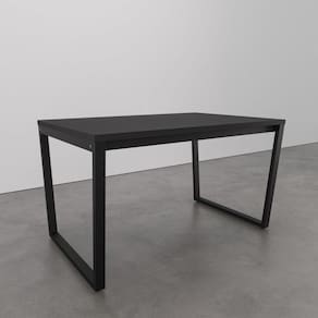 Mesa de Jantar 135x90cm Estilo Industrial Concept CabeCasa MadeiraMadeira Preto Trama/Preto