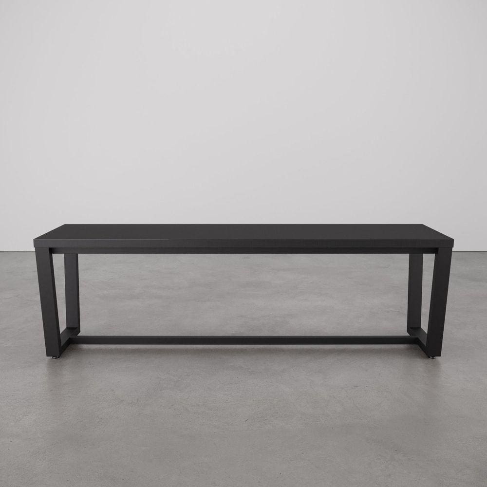Banco 3 Lugares 150cm Estilo Industrial Concept CabeCasa MadeiraMadeira Preto Trama/Preto