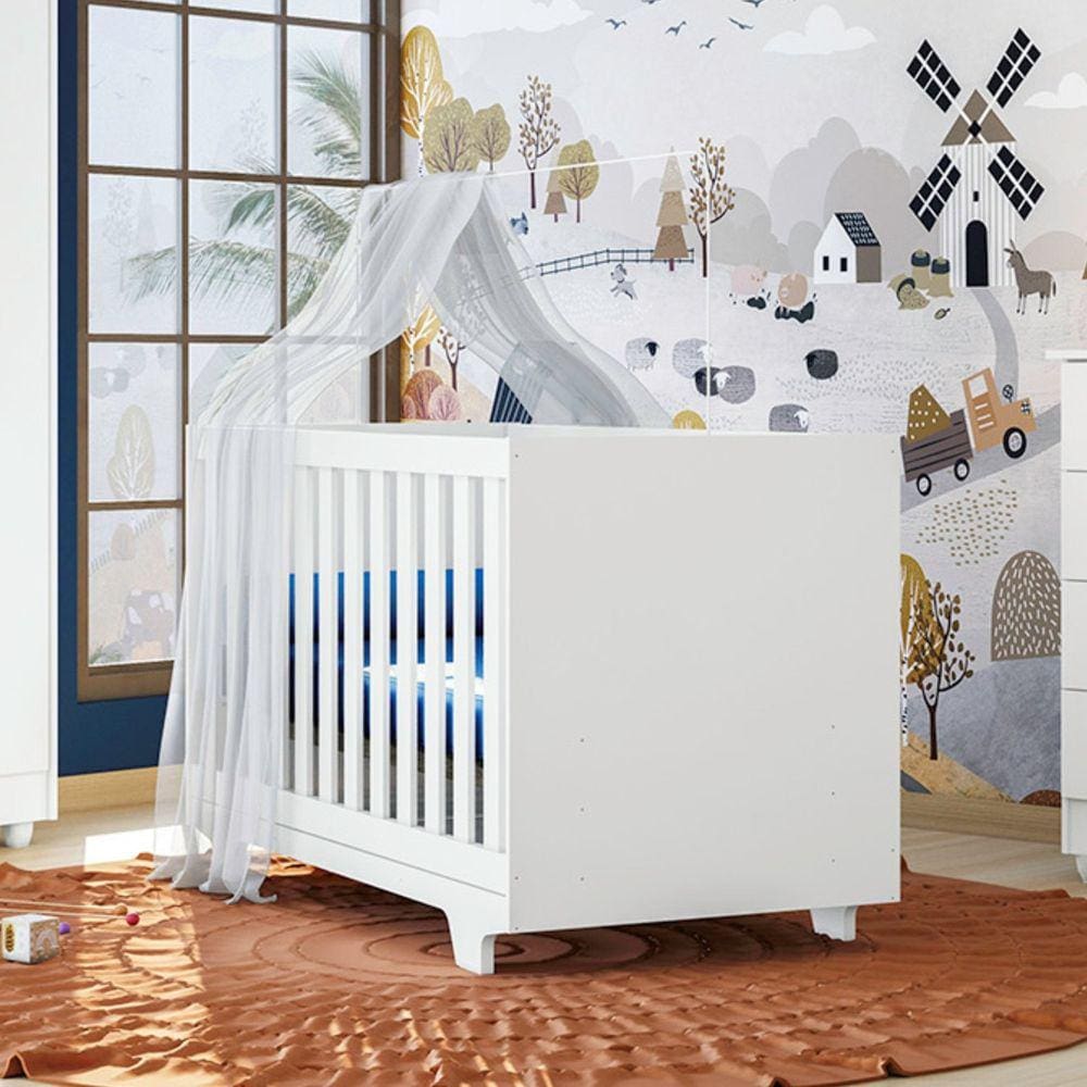 Berço Mini Cama 100% MDF Life Branco