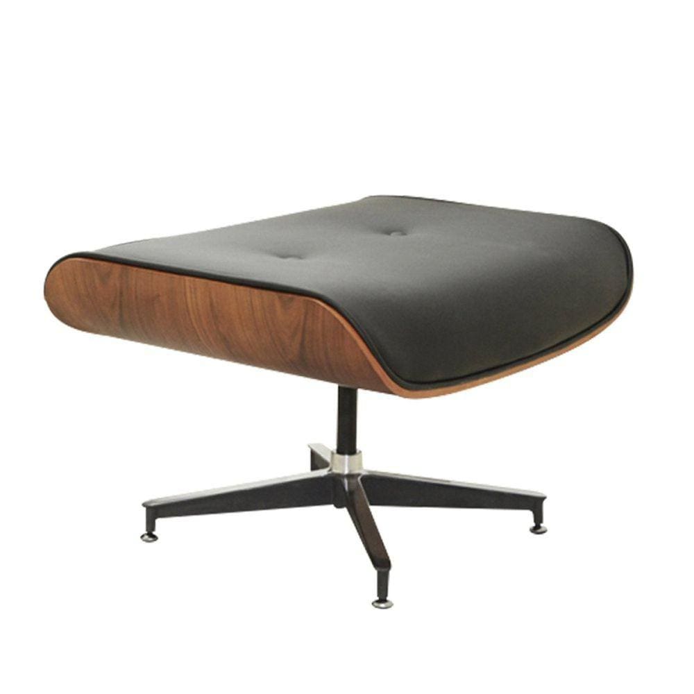 Puff Ottoman Charles Eames Rivatti Preto/Madeira