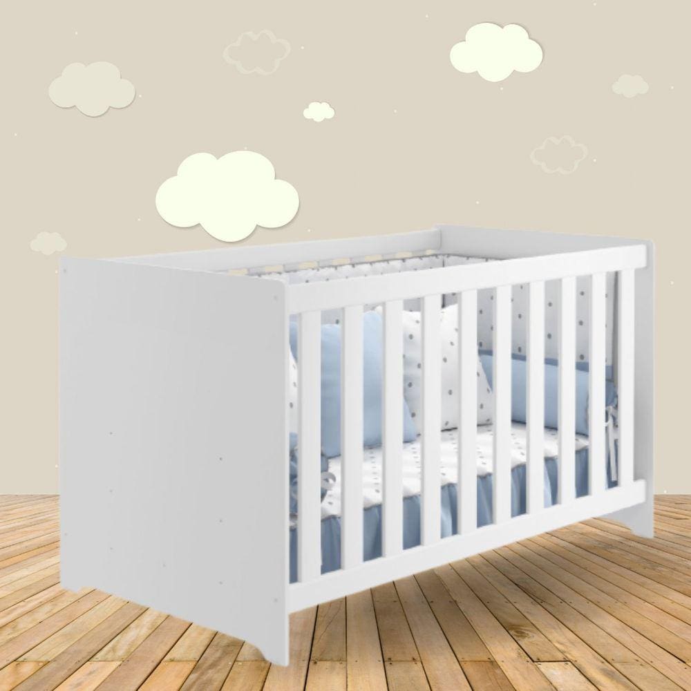 Berço 2x1 Mali Móveis Reller Branco Fosco