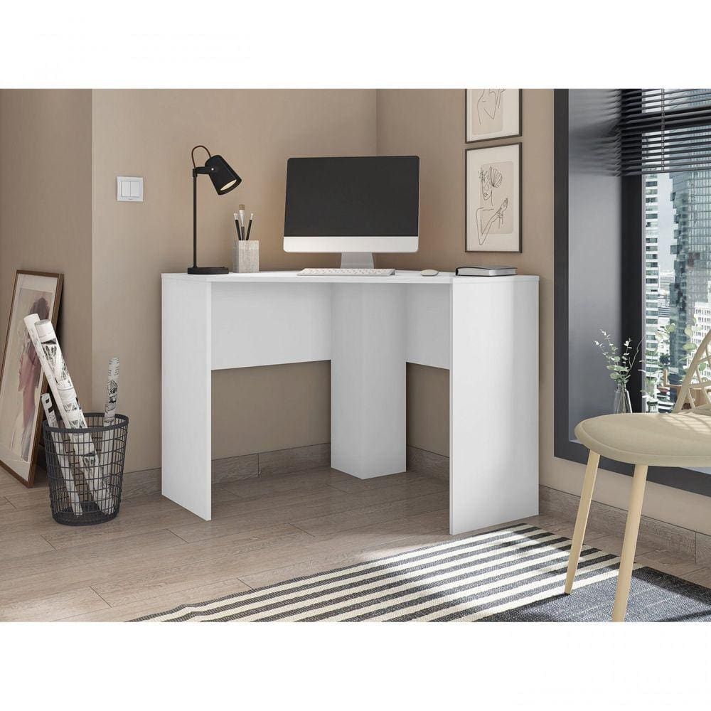 Escrivaninha de Canto 90x90cm Cubic Caemmun Branca