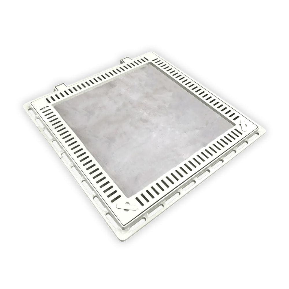 Tampão 80x80 Articulado Gda Grelha Para Casa De Máquina De Piscina Branco