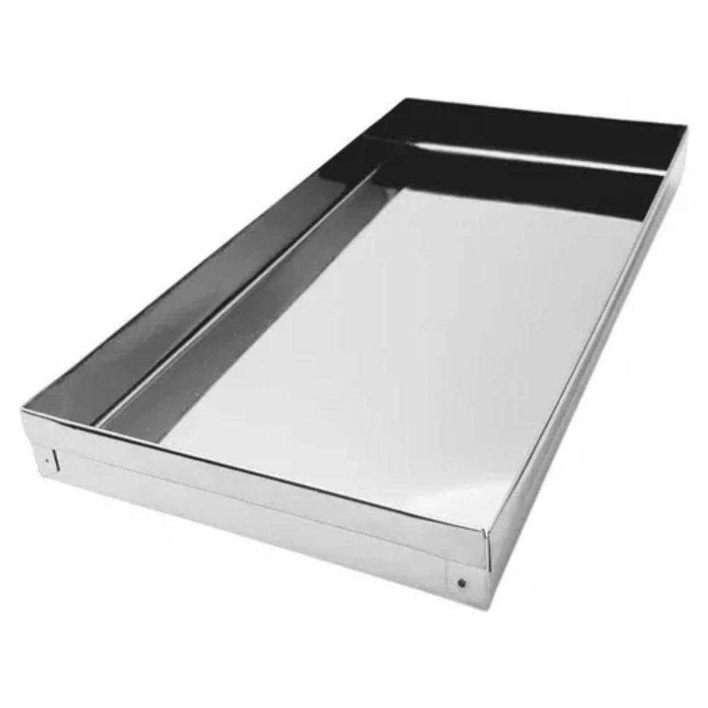 Bandeja Aço Inox Retangular 30X20X2