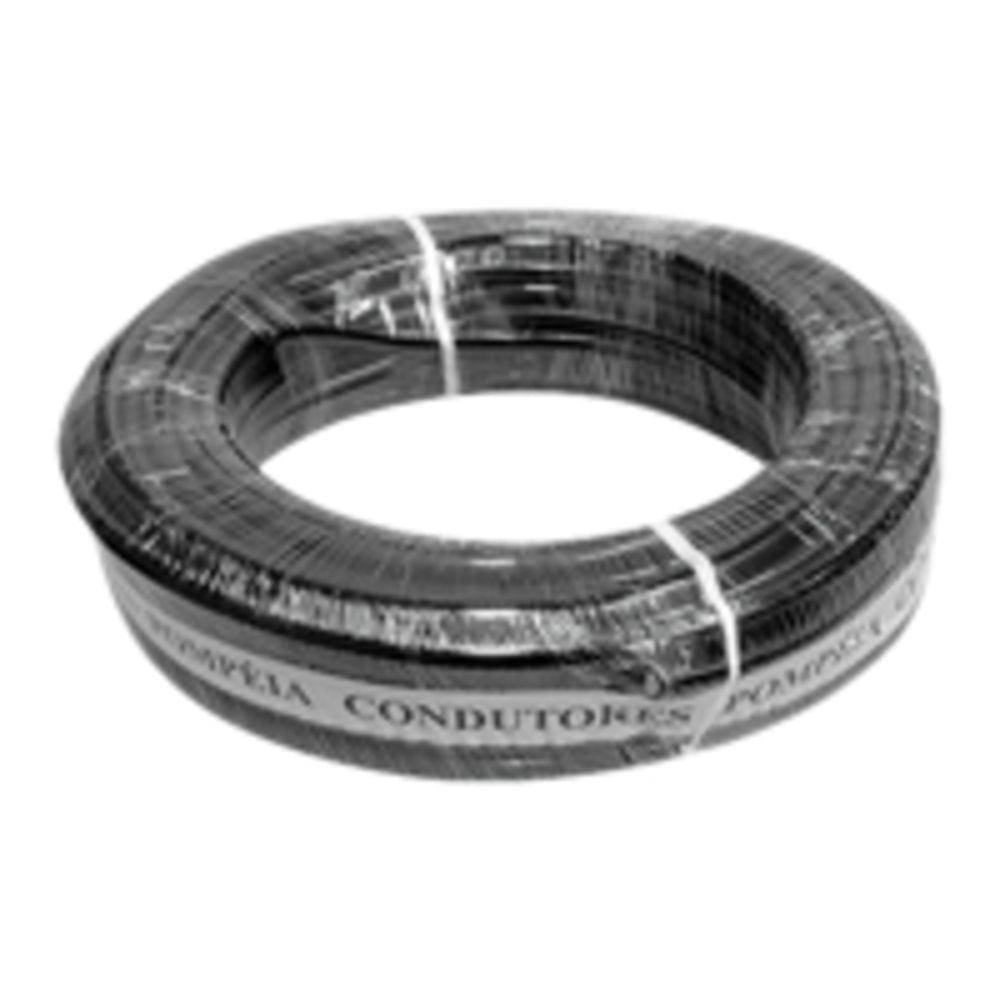 Fio Cabinho Auto Plastic Pompeia 0,30 MM 300V Rolo com 100 Metros Preto