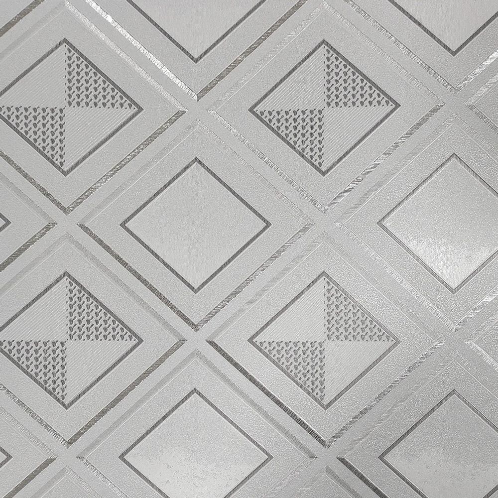 Papel de Parede White Swan Geométrico Cinza WS100501R