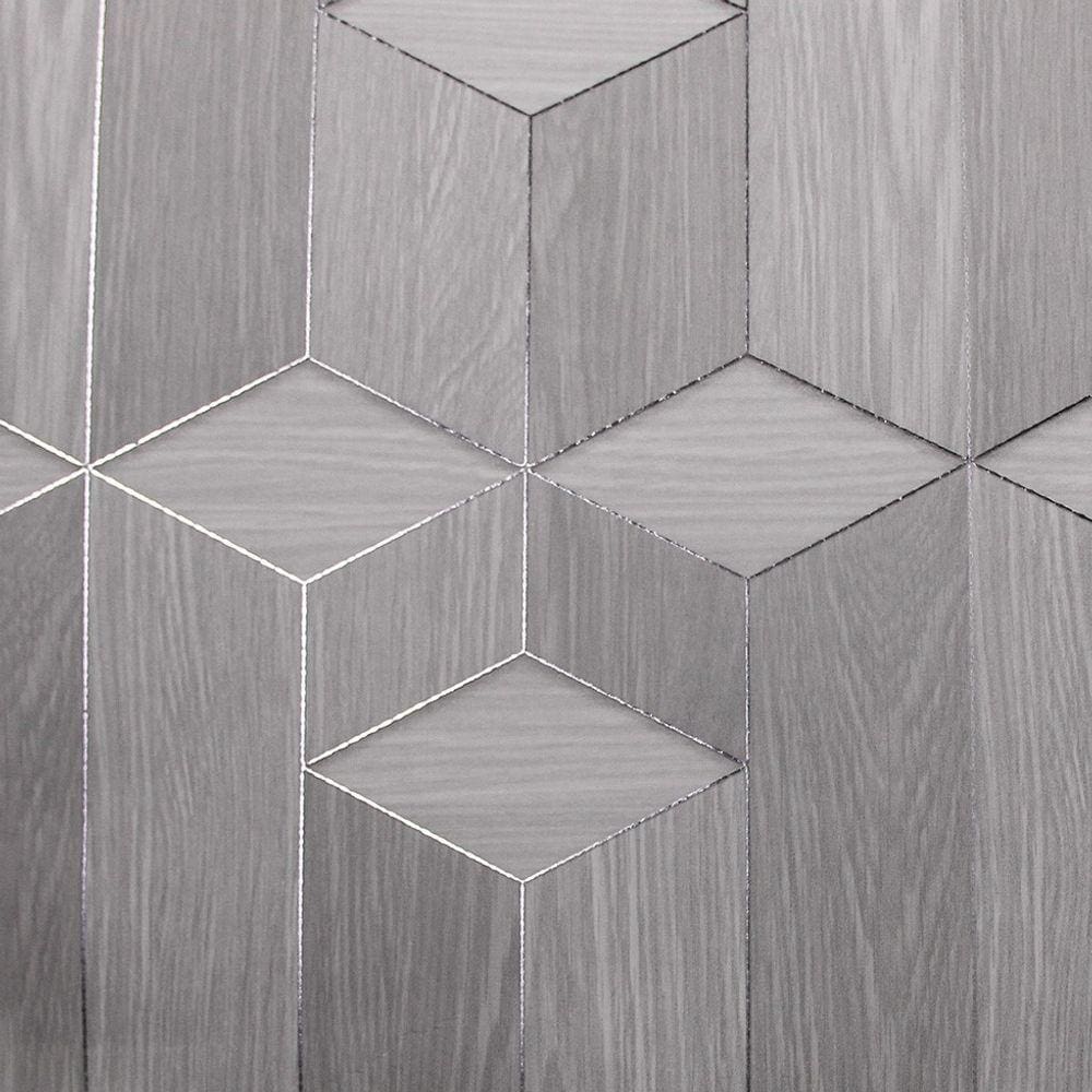 Papel de Parede White Swan Geométrico Cinza WS101702R