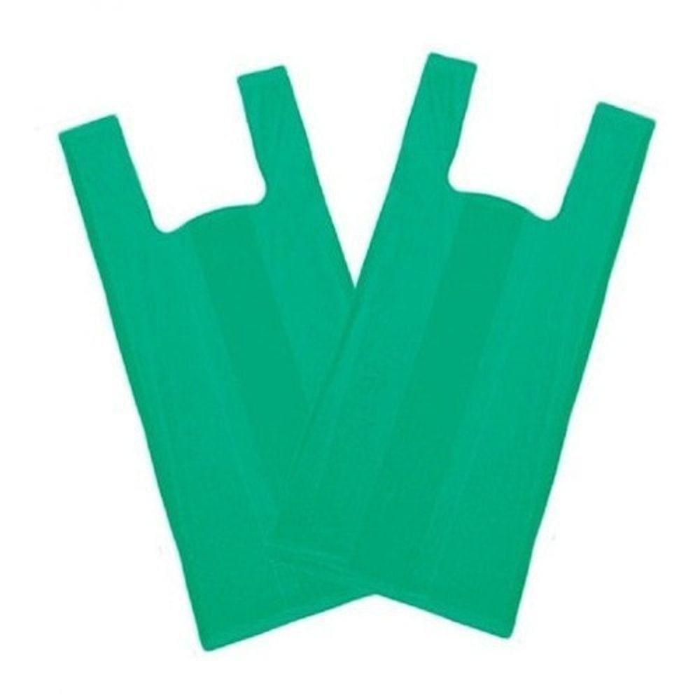 Sacola Plástica Reciclada Reforçada 40x50 Verde - 4 Kg