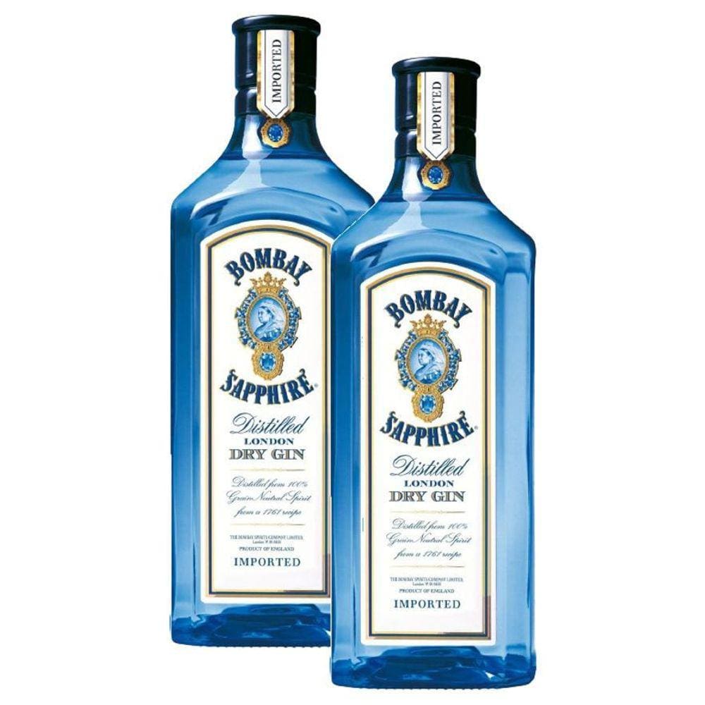 Kit 2 Gin Bombay Sapphire Dry London Garrafa 750Ml