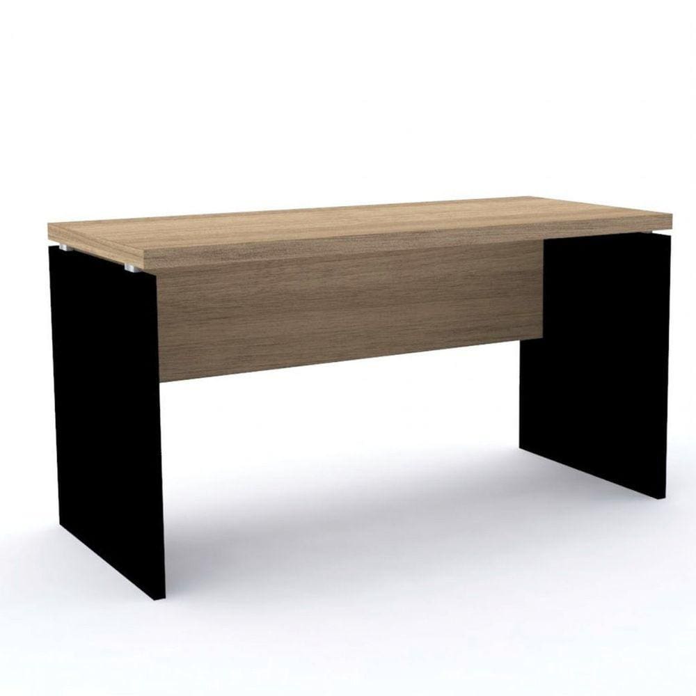 Mesa para Escritório Diretor 170x70cm PE40 Pandin Móveis Noce Marromlle/Preto