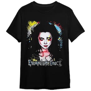 Camiseta Evanescence Preta Unissex 100% Algodão Adulto e Infantil