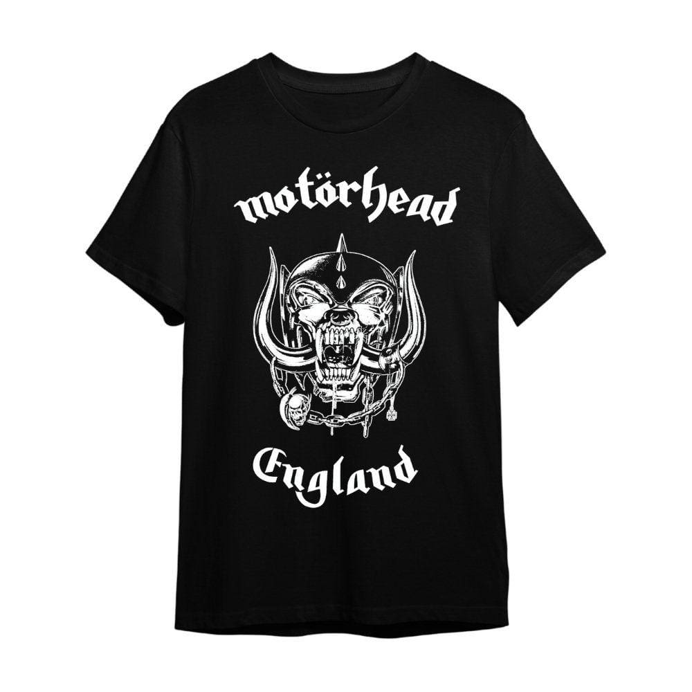 Camiseta Plus Size Motorhead Preta Banda De Rock Unissex