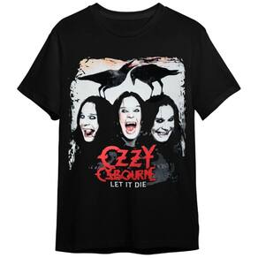 Camiseta Ozzy Ozbourne Let It Die Banda De Rock Preta Unissex Adulto e Infantil 100% Algodão