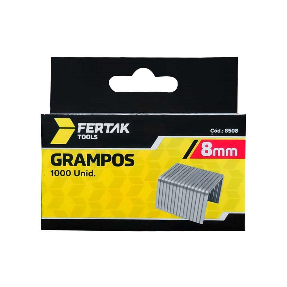 Grampos para Tapeceiro Estofados 8mm 1000 Unidades Fertak Tools