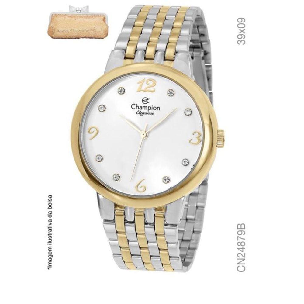 Relógio Champion Feminin Kit com Bolsa CN24879B