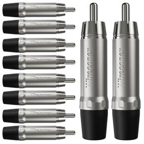 Conector Plug Rca Macho Wc 1212 Bk Wireconex 10unidades [f108]