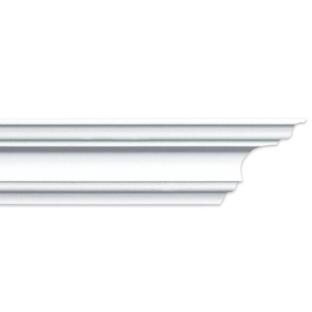 Roda Teto de Poliestireno 6cm x 60mm x 2,00m Metro Linear K60 HomEstar - caixa com 6 m - Branco