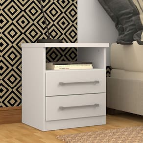 Mesa de Cabeceira 2 Gavetas CM24 Nova Mobile
