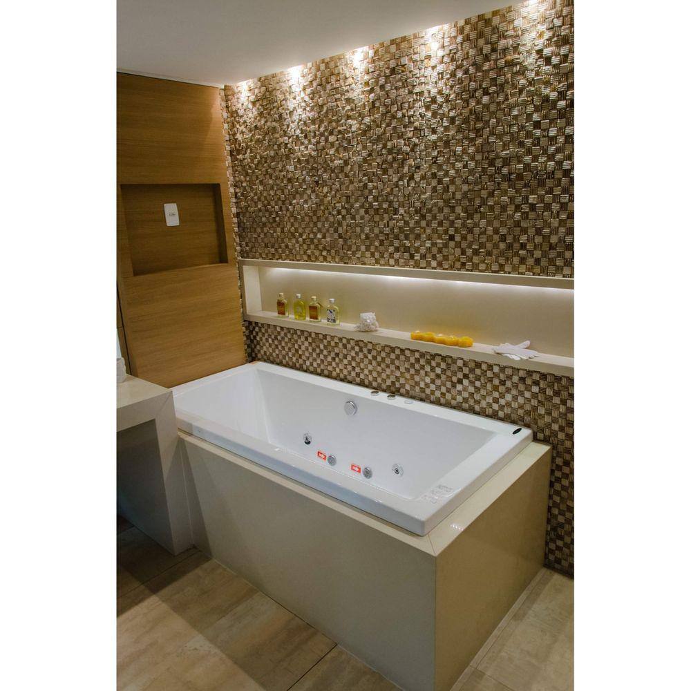Banheira Hidromassagem Astra Cayman Gran Luxo 180cmx85cmx47cm - 06 Jatos Acrílico P1 Sem Aquecedor 2 Sem Aquecedor