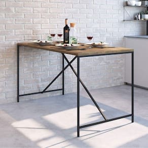 Mesa para Sala de Jantar 4 Lugares 136cm Steel Quadra Artesano Vermont