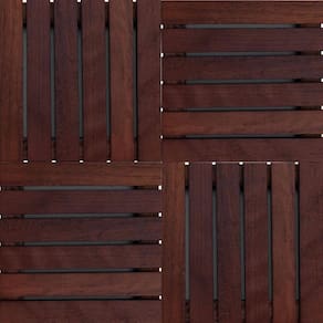 Kit Deck em Placa de Madeira Modular 30cmx30cm com 20 Placas MaderSilva Imbuia
