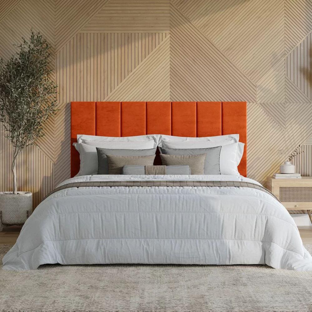 Cabeceira Queen Estofada Uvaia CabeCasa MadeiraMadeira Terracota