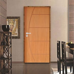 Kit Porta de Madeira 210x82cm Batente 9cm Fechadura Stilo Belissima 6 Rodam Imbuia