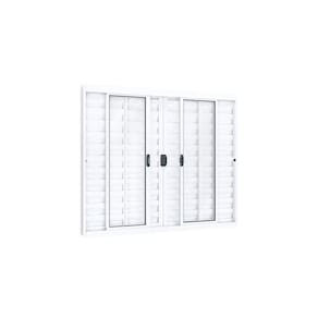Janela Veneziana de Alumínio 6 Folhas Ideale 100cmx150cm Lucasa Branco