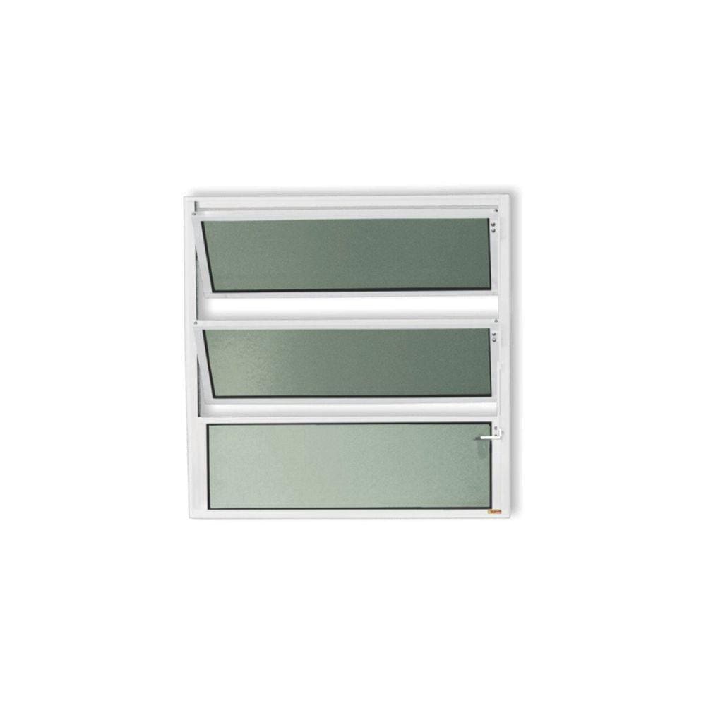 Janela de Alumínio Basculante 60x40cm Vidro Mini Boreal Plus Brimak Branco