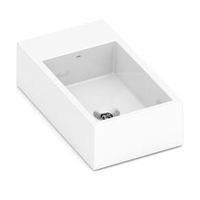 Cuba Apoio 44cmx25cm com Mesa Basic Curve1 Celite Branco