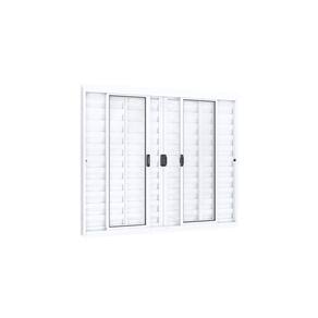 Janela Veneziana de Alumínio 6 Folhas Ideale 120cmx150cm Lucasa Branco