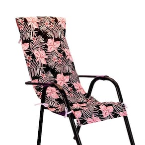 Capa De Cadeira Espreguiçadeira Floral Rosa [f101]