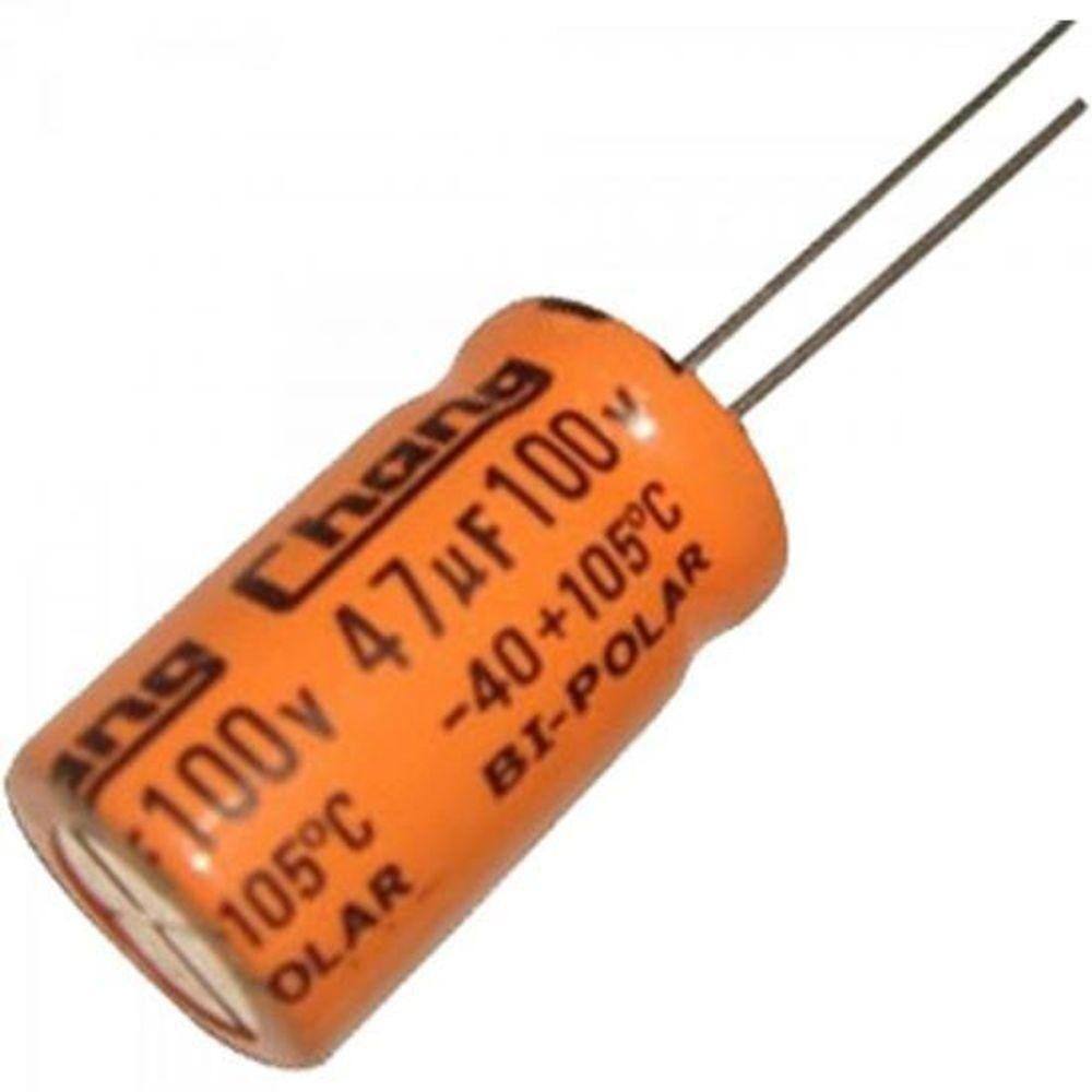 Capacitor Eletrolítico Bipolar 47uf X 100v Capc0002 Laranja Storm - Pct - 100 [f002]