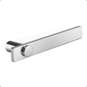 Porta Toalha Barra 25Cm Patmos Inox Prata Alto Brilho Grego Metal