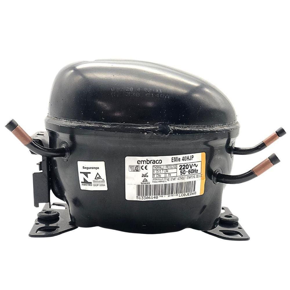 Motor Compressor 1/8 Hp Emie40Hjp Embraco Gás R134 220V