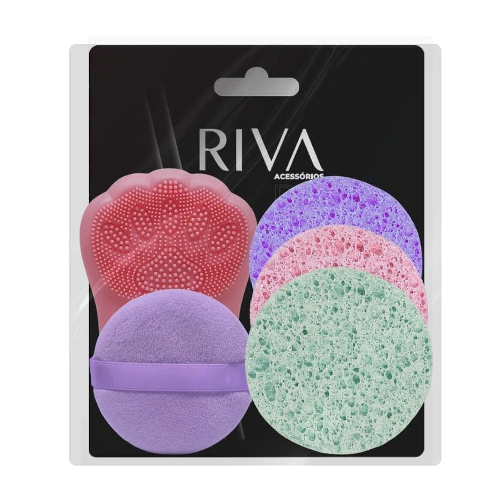 Kit Esponja Para Maquiagem Riva