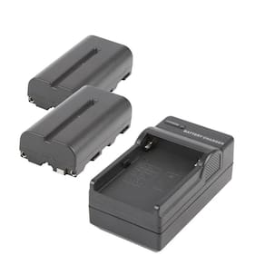Kit 2X Baterias E Carregador Np-F550 / Np-F570 Sony,