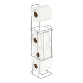 Porta Papel Higienico Metal Capacidade De 4 Rolos De Papel