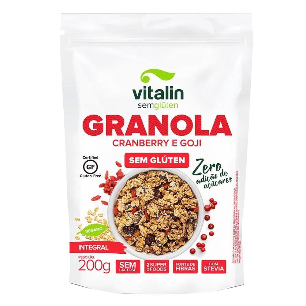 Granola Cramberry E Goji Zero 200G - Vitalin