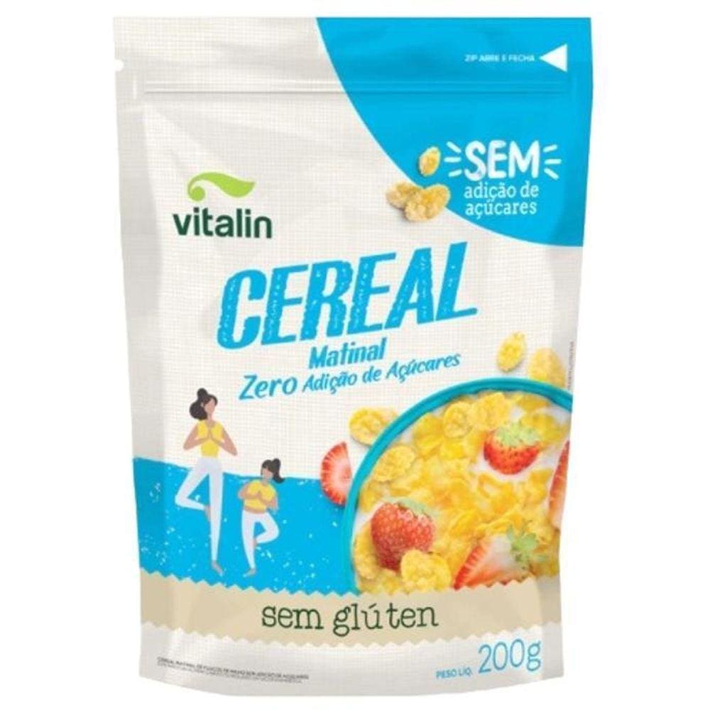 Cereal Matinal Zero Açúcar Sem Glúten Vegano Vitalin 200G