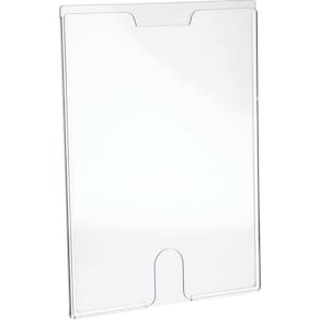 Display Expositor de Folheto e Informativo Office 32x24cm A4 Dupla Face Vertical Horizontal Cristal