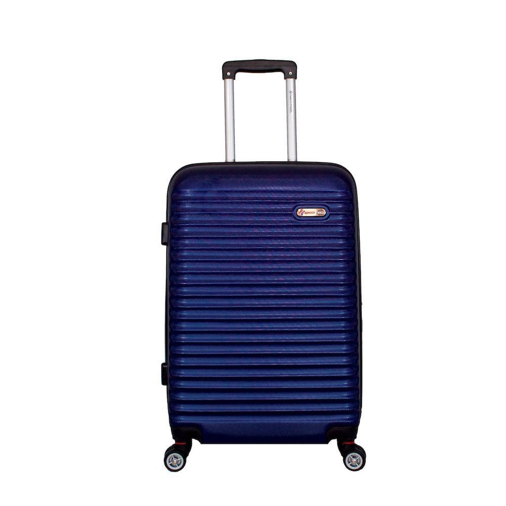 Mala de Viagem Grande Preta Azul Vermelha Em ABS Redtec Roma