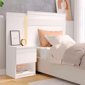 Cabeceira Solteiro 147cm Granada Móveis Fazzio Branco