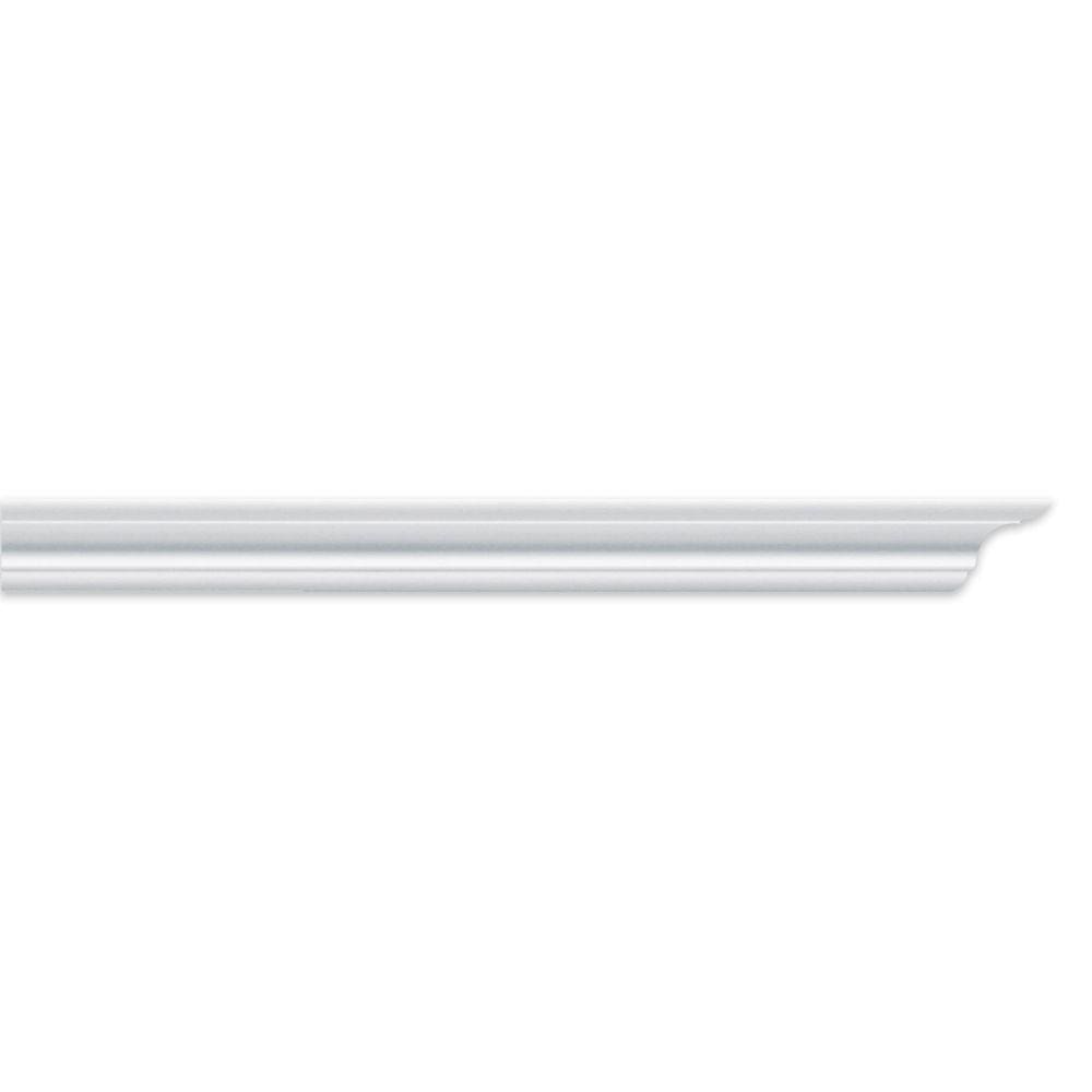 Rodateto de Poliestireno 2.2cm x 22mm x 2,00m Metro Linear C30 HomEstar - caixa com 6 m - Branco