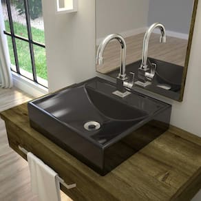 Cuba para Banheiro Q39W Ravena Compace Preto
