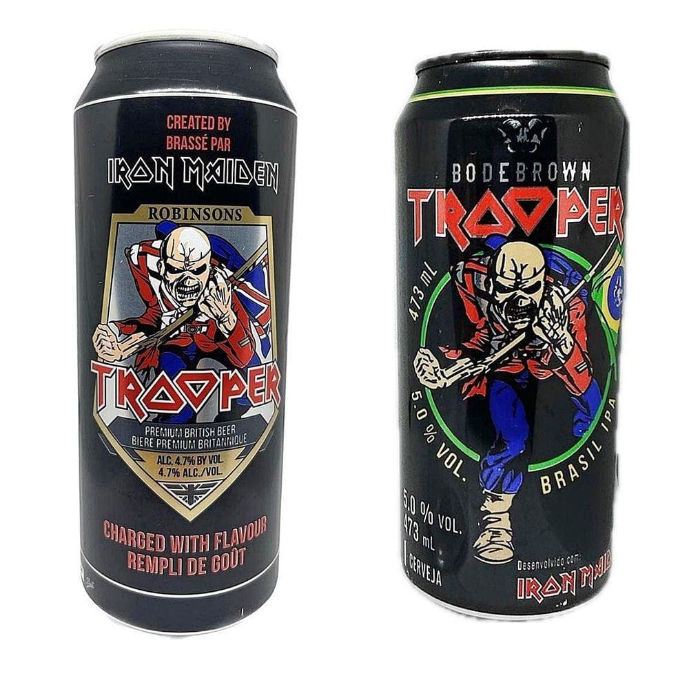 Kit 2 Cervejas Iron Maiden Trooper Inglaterra X Brasil