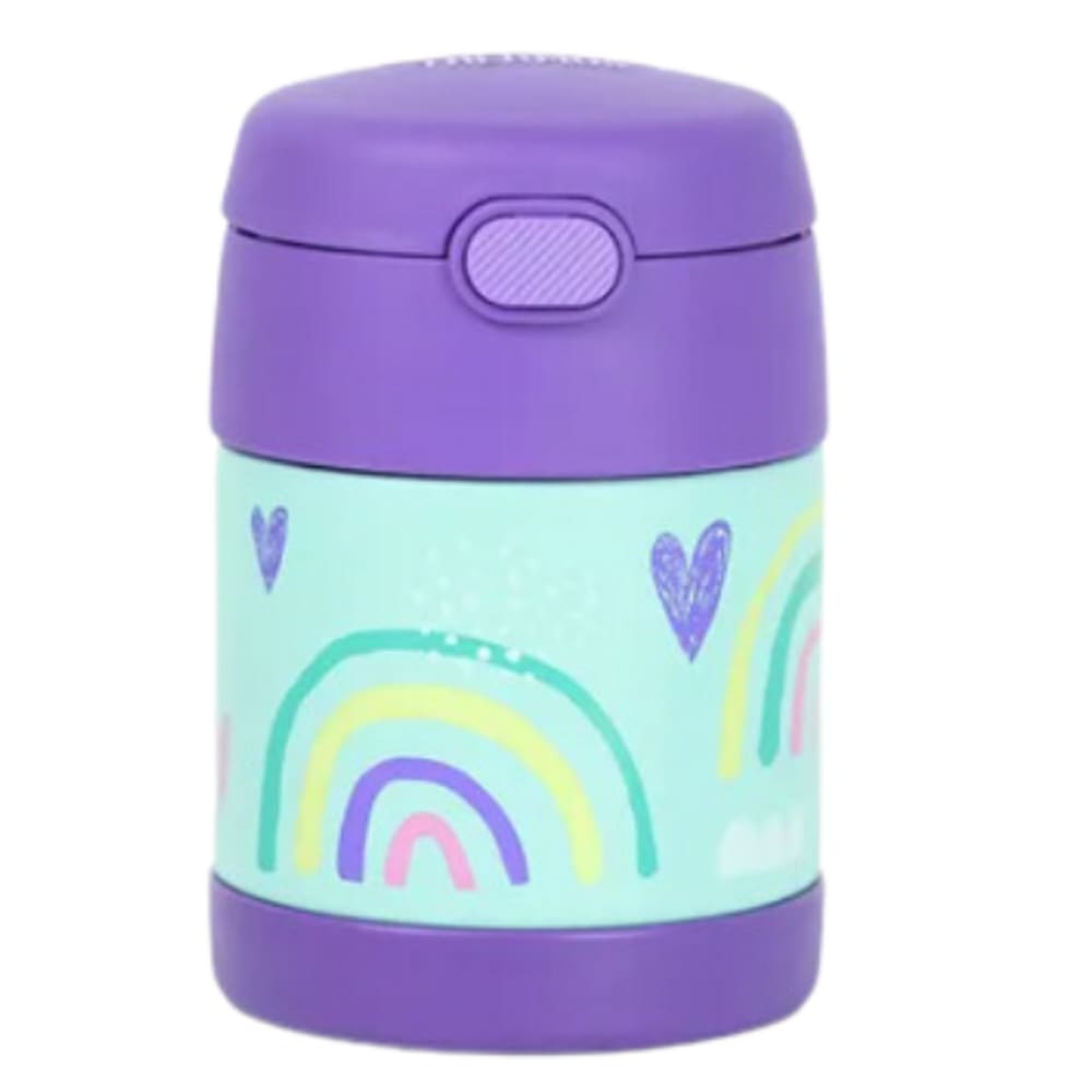 Pote Térmico Infantil Inox Arco-íris Thermos ® Funtainer 290ml Frio E Quente Pratico - Thermos