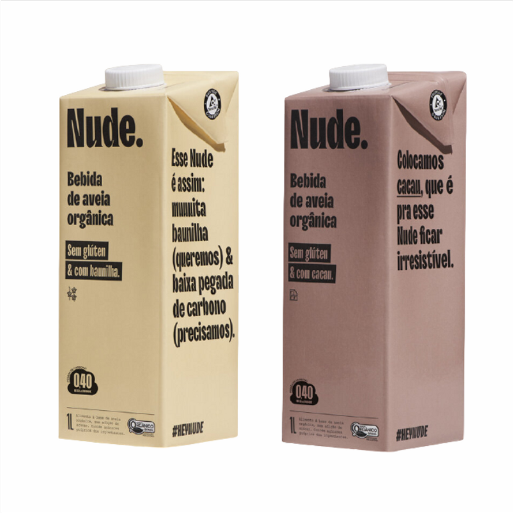 Kit 2 Bebidas Vegetais Nude com Sabor: Baunilha, Cacau
