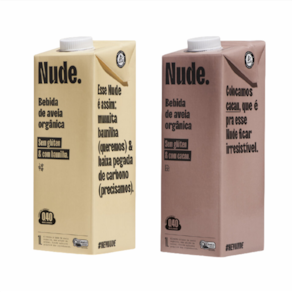 Kit 2 Bebidas Vegetais Nude com Sabor: Baunilha, Cacau